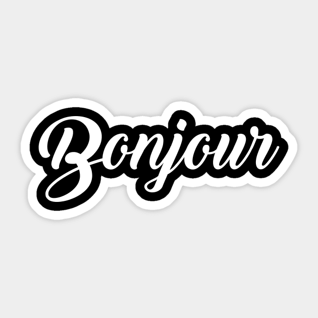 bonjour Sticker by janvimar